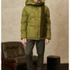 Подплатено зимно яке с качулка - Маслинено зелено ACCo