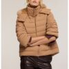 Подплатено зимно яке с качулка - Камел Motivi