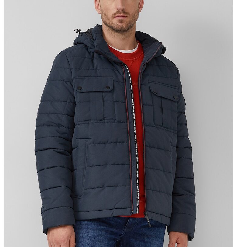 Подплатено зимно яке с качулка - Тъмносин sOliver