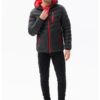 Подплатено зимно яке с качулка - Черен OMBRE