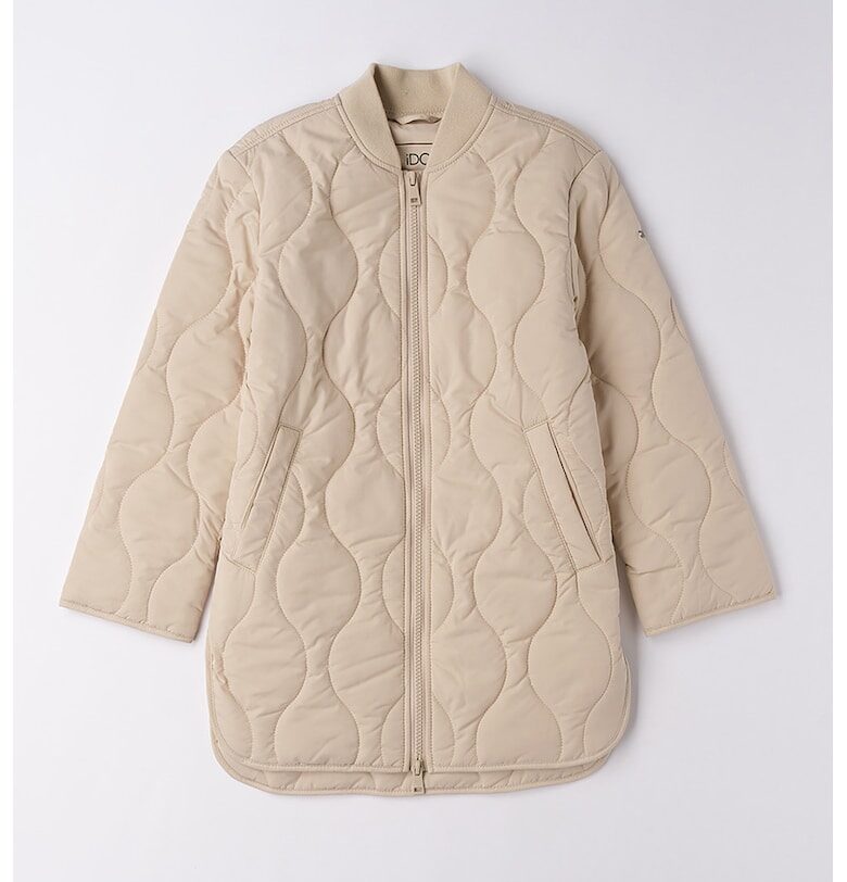 Подплатено яке с цип - Светло бежово IDO