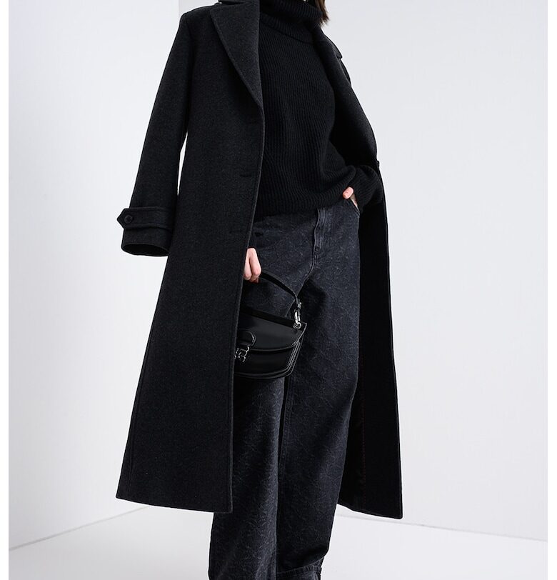 Поло Falodina с вълна - Черен BOSS