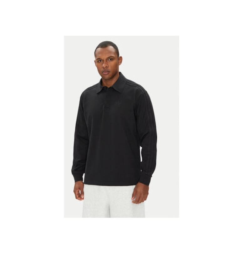 Поло блуза от памук с дълги ръкави adidas