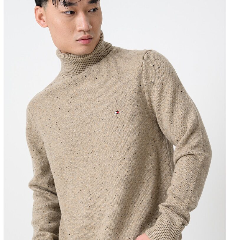 Поло с вълна - Камел Tommy Hilfiger