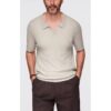 Поло тениска от вискоза  OM-POSS-0160 - Светло сив OMBRE
