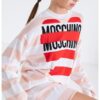 Права вълнена рокля на райе Moschino Jeans