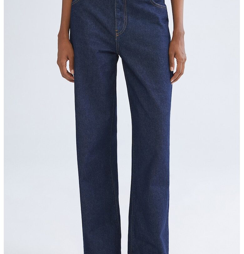 Прави дънки с висока талия - Тъмносин LC WAIKIKI