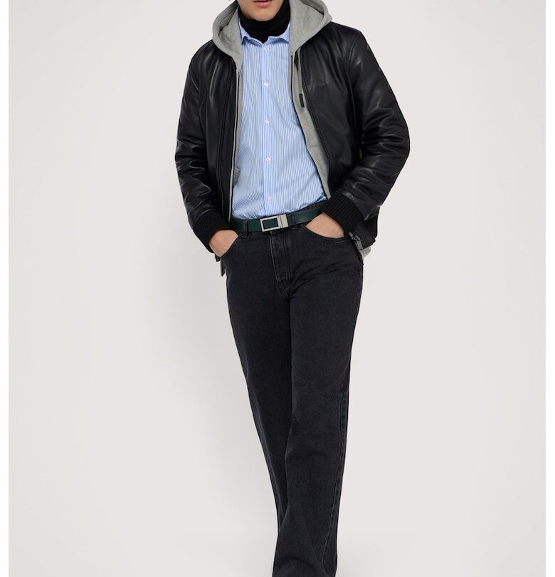 Прави дънки с миди талия - Избеляло черно Trussardi