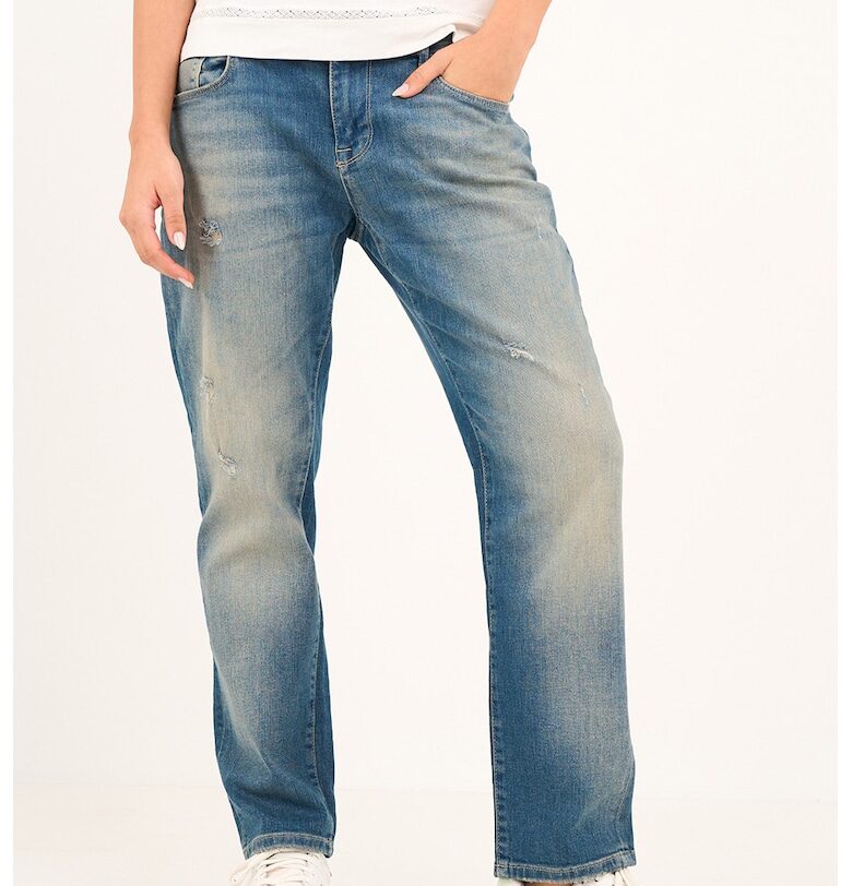 Прави дънки със захабен ефект - Тъмносин Timeout