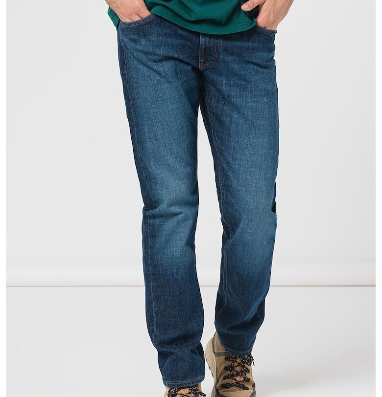 Прави дънки със средна талия - Тъмносин Lee