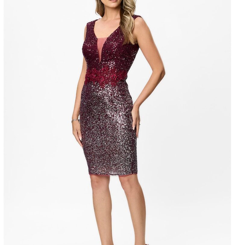 Прилепнала рокля с пайети BAROCCA