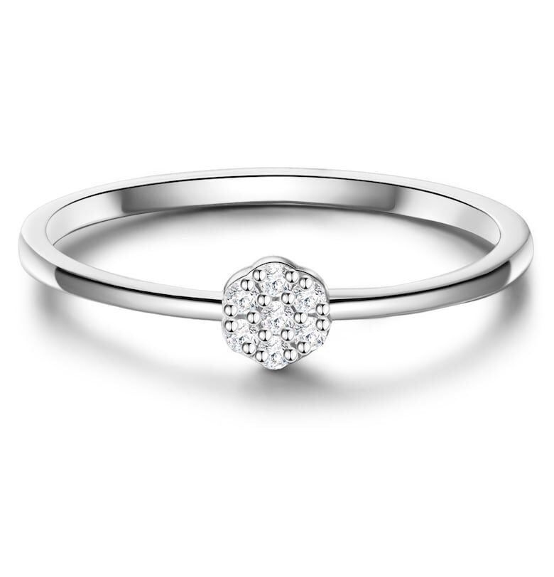 Пръстен с циркониево цвете Lulu  Jane