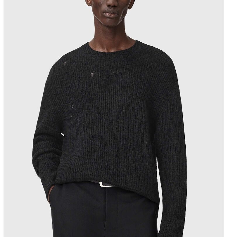 Пуловер Edgin с мохер и вълна - Избеляло черно AllSaints