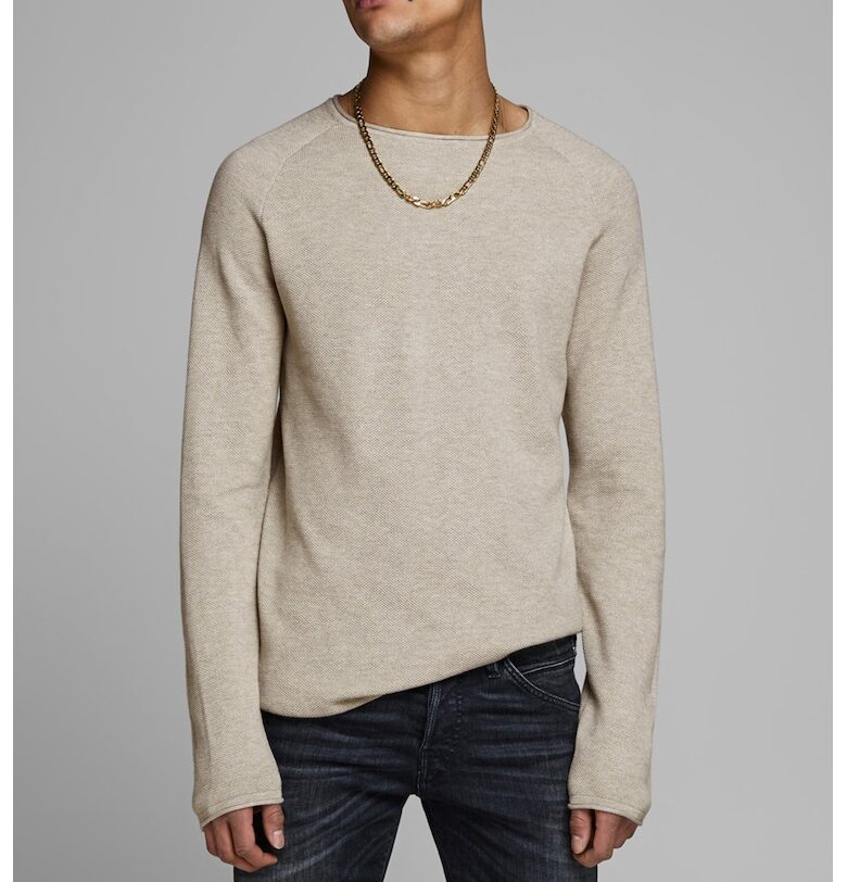 Пуловер Hill с ръкави реглан - Бежов Jack  Jones