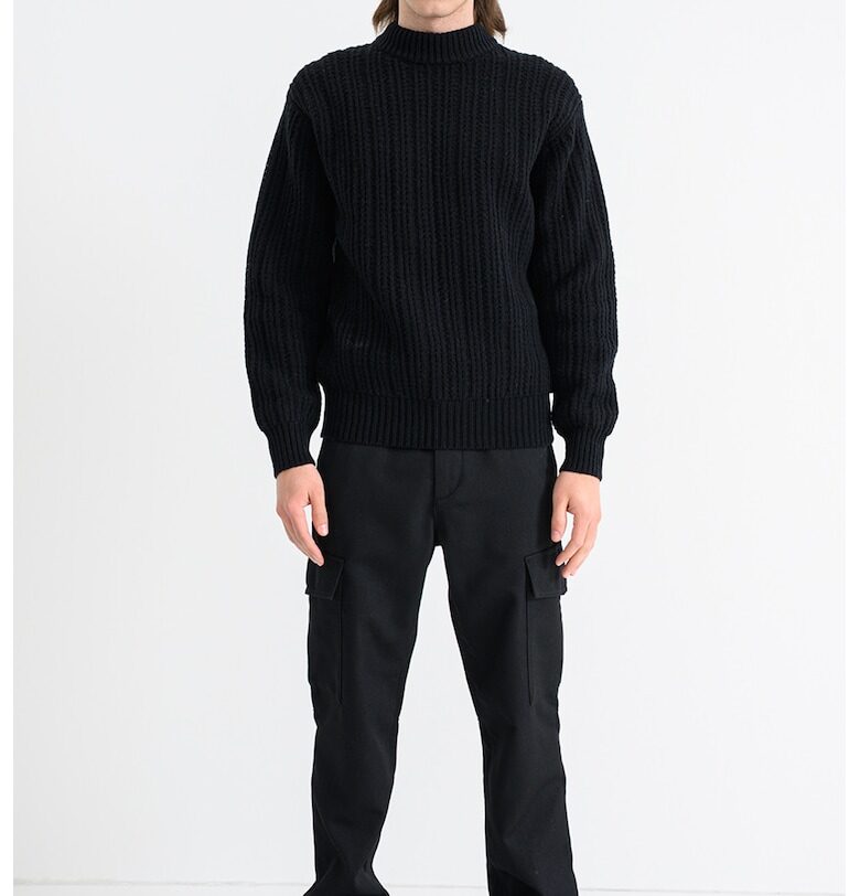 Пуловер Korth с вълна - Черен BOSS