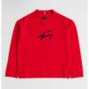 Пуловер от органичен памук с лого - Червен Tommy Hilfiger