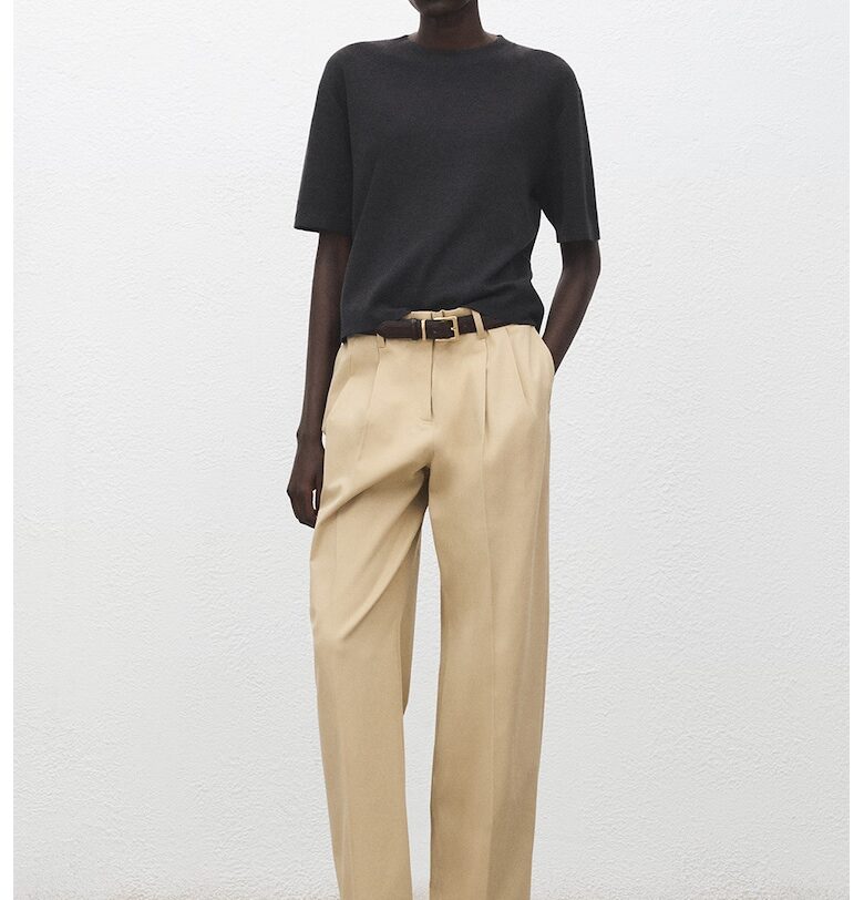 Пуловер от памук и вълна - Tъмносив Mango