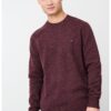 Пуловер с вълна - Тъмновиолетов Tommy Hilfiger