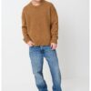 Пуловер с вълна алпака с паднали ръкави - Карамел Tommy Hilfiger