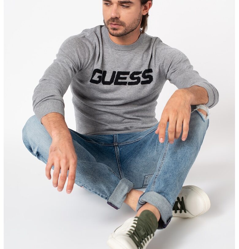 Пуловер с вълна и лого GUESS
