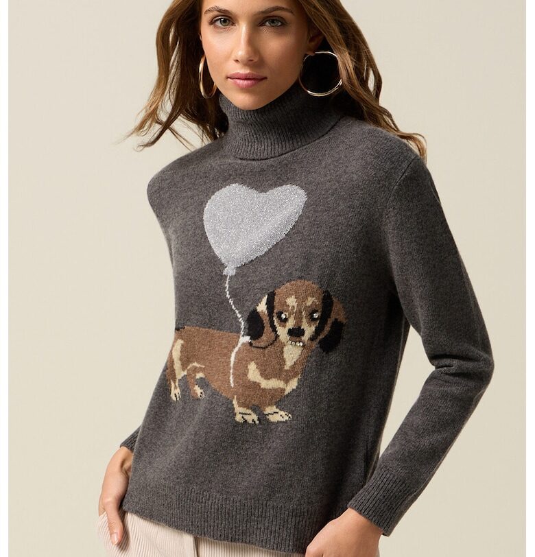 Пуловер с вълна с поло Oltre