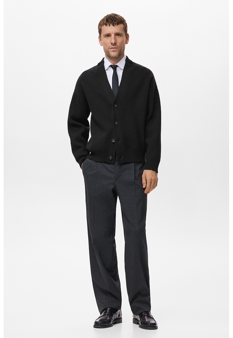 Пуловер с копчета - Черен Mango