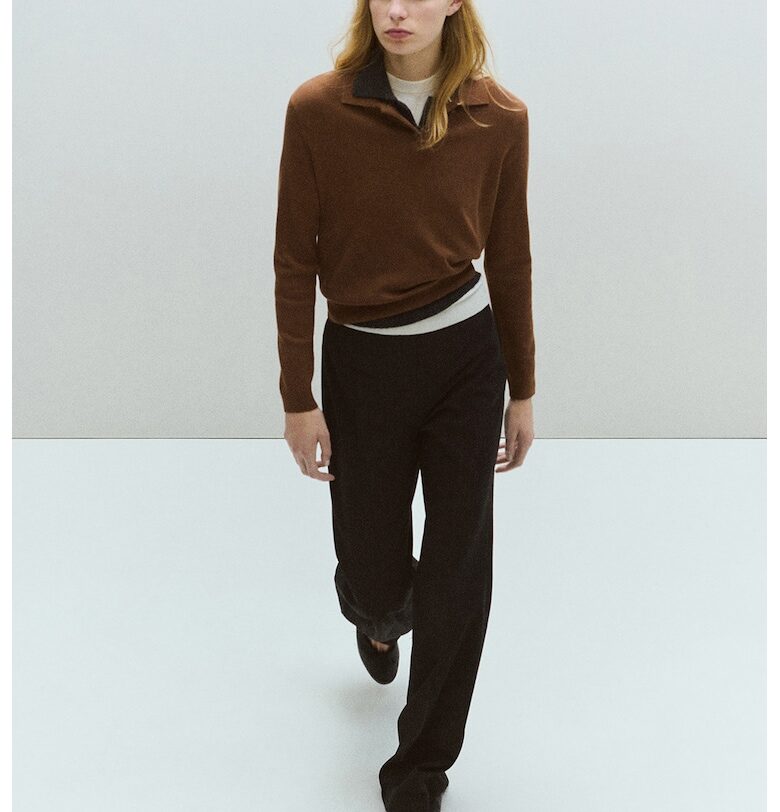 Пуловер с копчета - Камел Mango