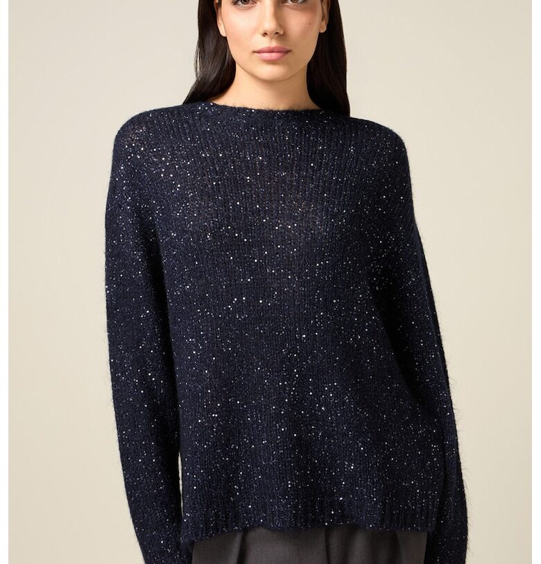 Пуловер с мохер и бляскави нишки Oltre