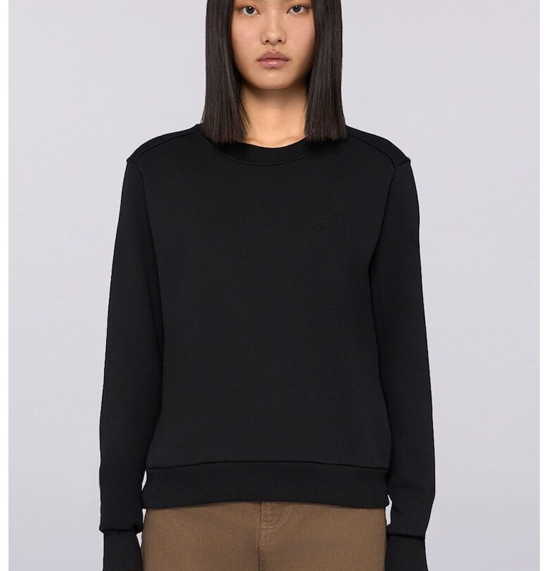 Пуловер с овално деколте - Черен Trussardi