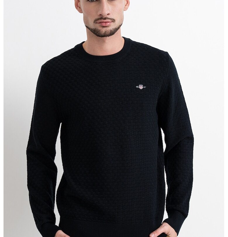 Пуловер с органичен памук - Черен Gant