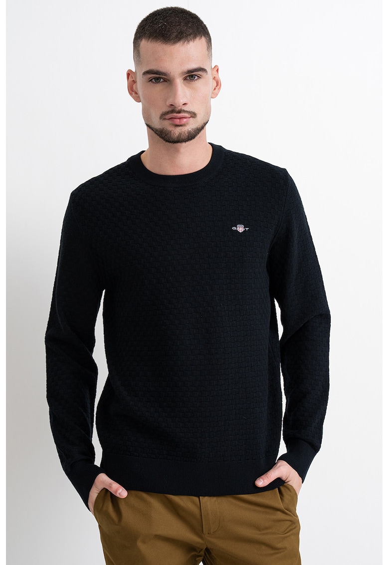 Пуловер с органичен памук - Черен Gant