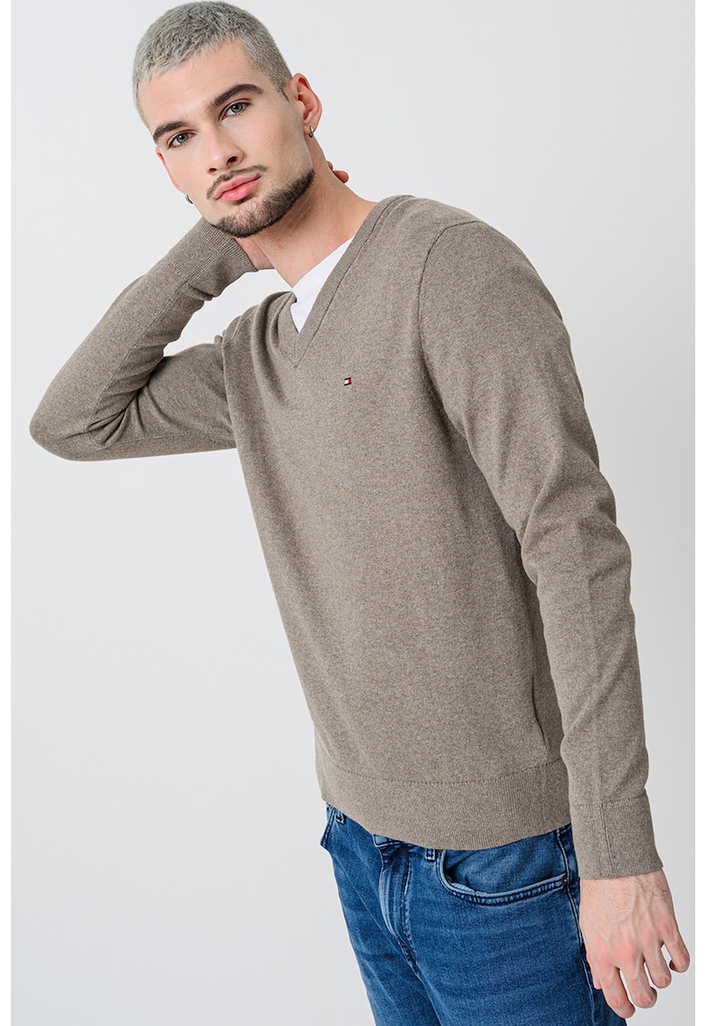 Пуловер с органичен памук и кашмир Tommy Hilfiger