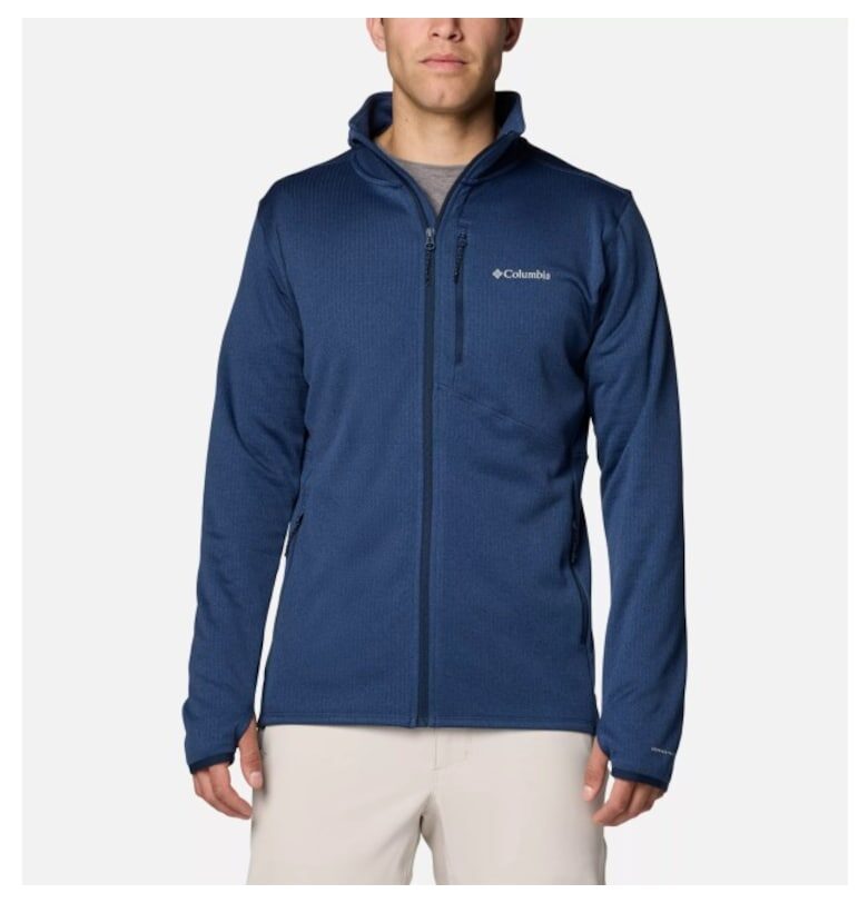 Пуловер с пълен цип от полар  Park View - син - мъжки Columbia