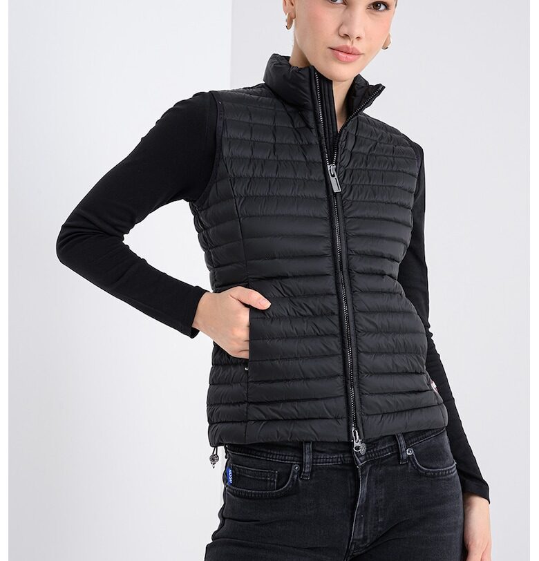 Пухен елек с олекотен дизайн - Черен Colmar