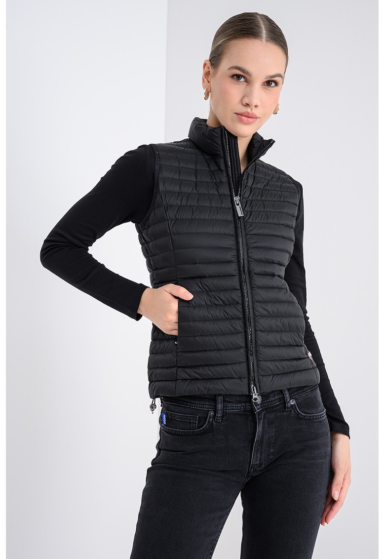 Пухен елек с олекотен дизайн - Черен Colmar