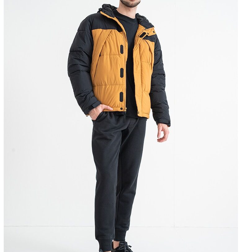 Пухено водоустойчиво зимно яке - Черен/Карамел Timberland