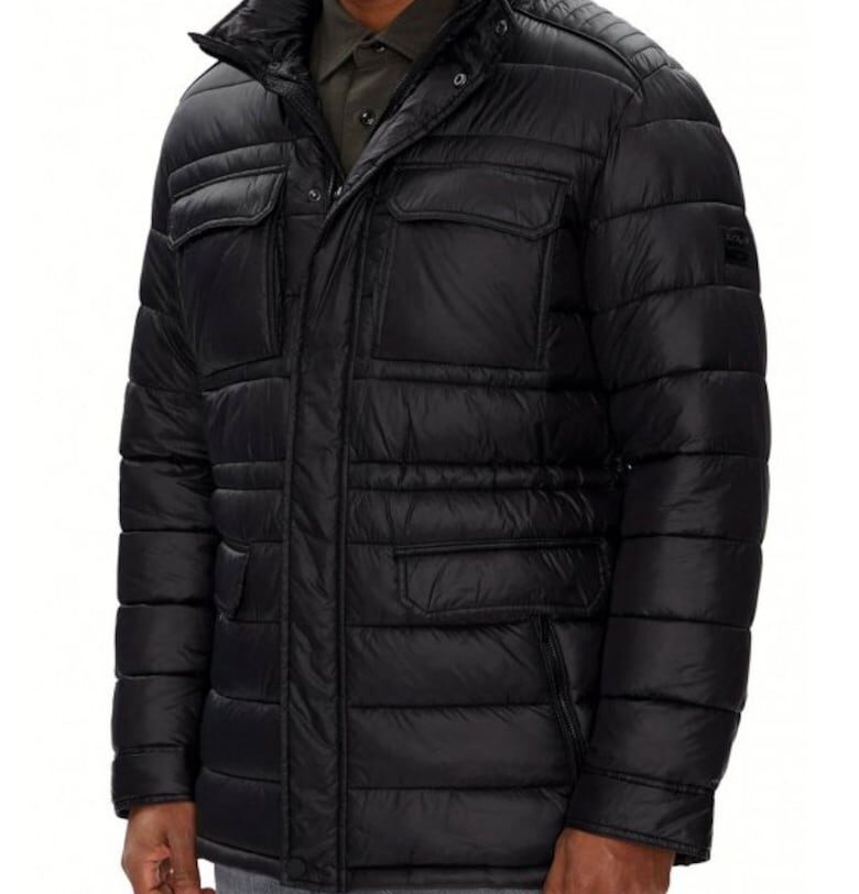 Пухено яке с качулка  черно - 100% полиамид Karl Lagerfeld