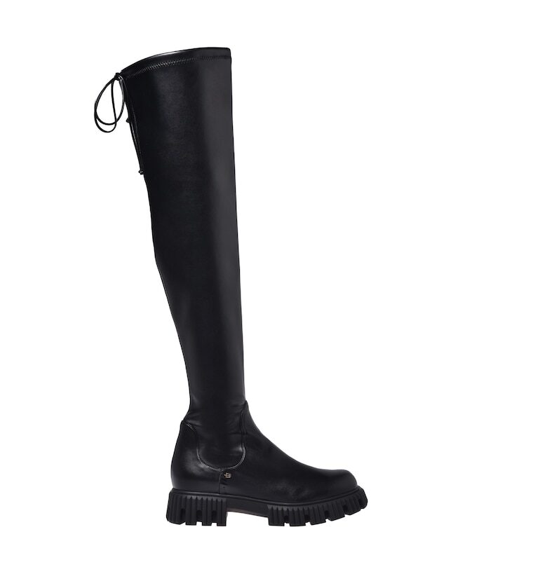 Равни ботуши до коляното от еко кожа Baldinini