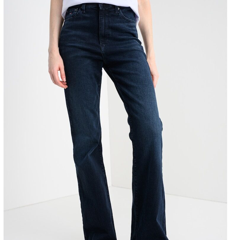 Разкроен панталон Sylvia с висока талия - Тъмносин Tommy Jeans