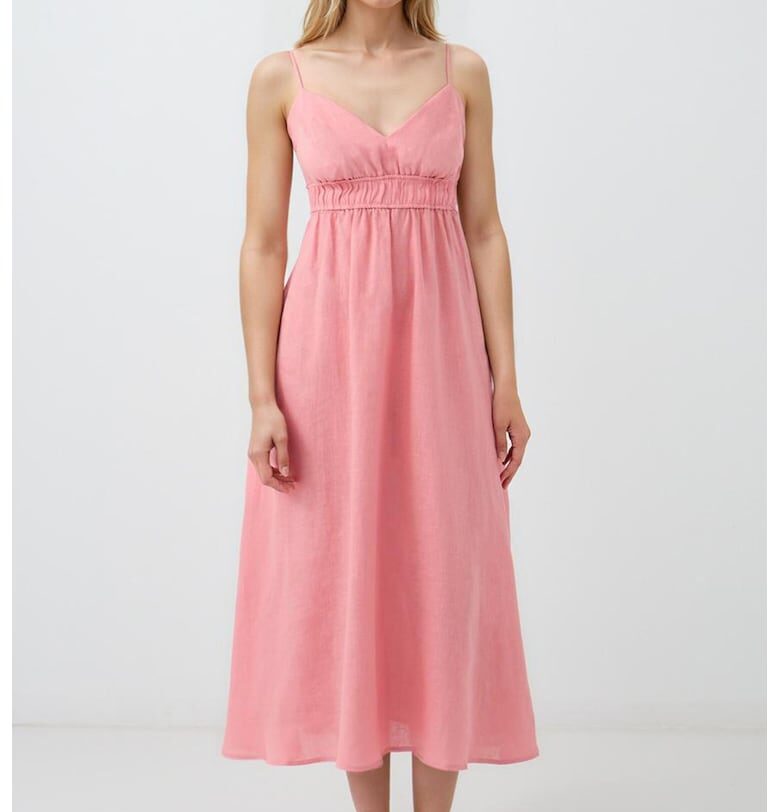 Разкроена ленена рокля JIMMY KEY