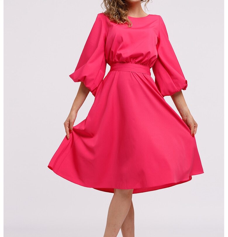 Разкроена миди рокля с връзка CAMISSI