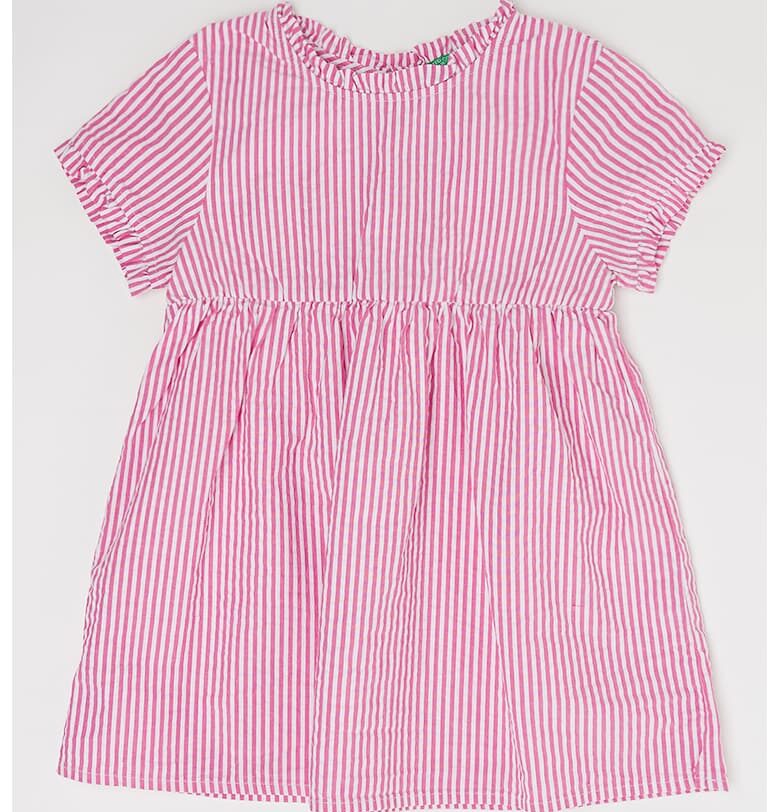 Разкроена рокля на райе United Colors of Benetton