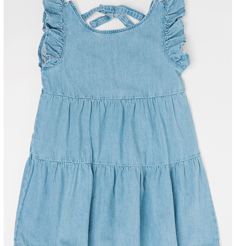 Разкроена рокля от деним United Colors of Benetton