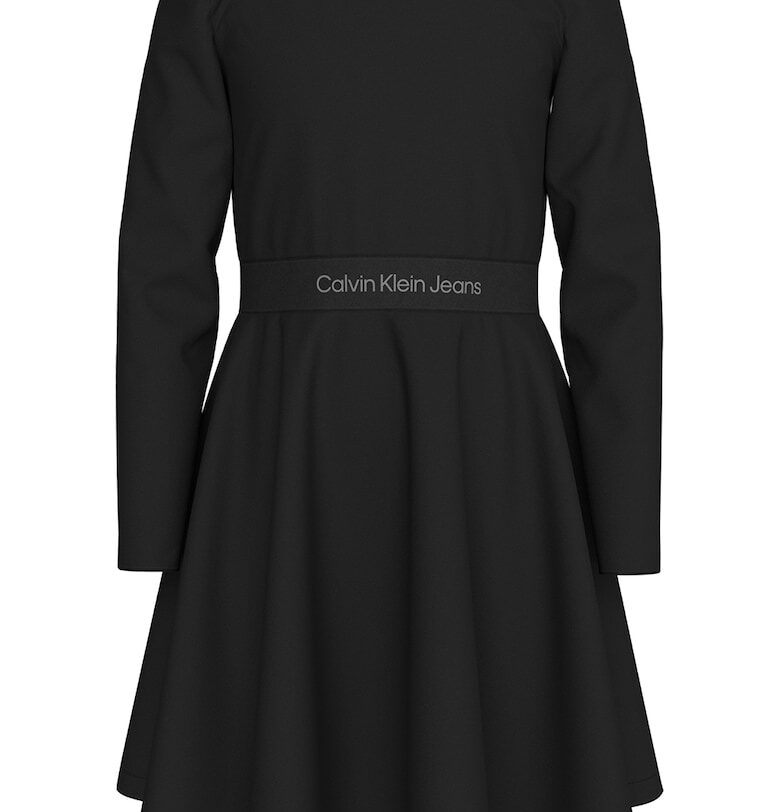 Разкроена рокля с лого CALVIN KLEIN