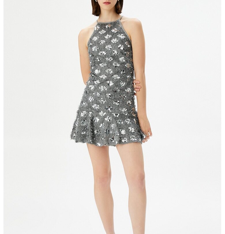 Разкроена рокля с пайети KOTON