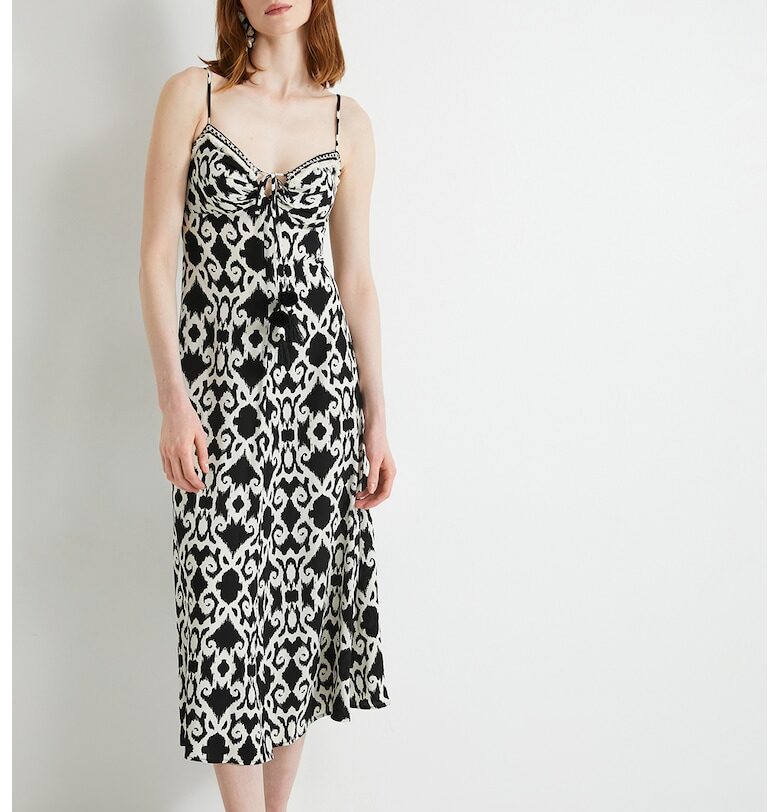 Разкроена рокля с принт KOTON