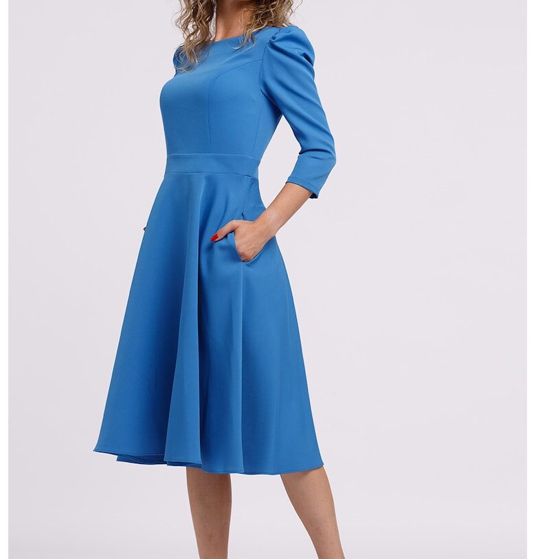 Разкроена рокля с цип CAMISSI