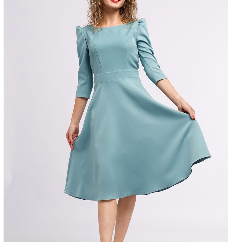 Разкроена рокля с цип CAMISSI