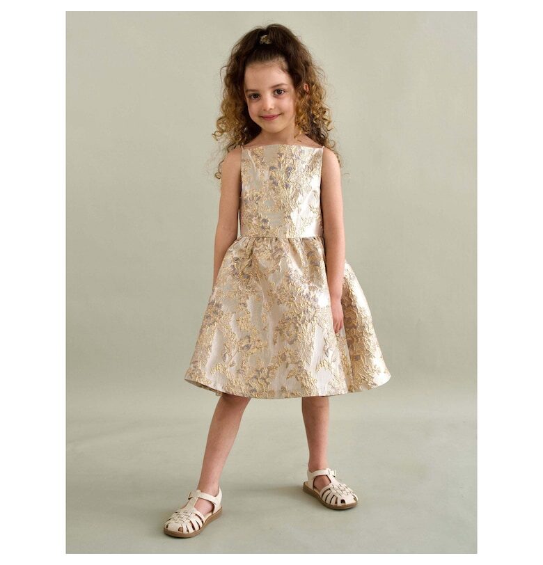 Разкроена роля с флорални бродерии - без ръкави BALOU