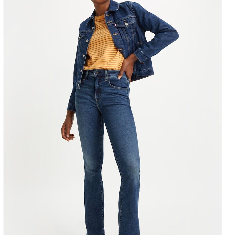 Разкроени дънки 725 с висока талия - Кафяв/Тъмносин Levis